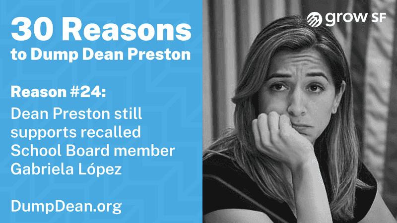 Dean Preston still supports Gabriela López, who was recalled